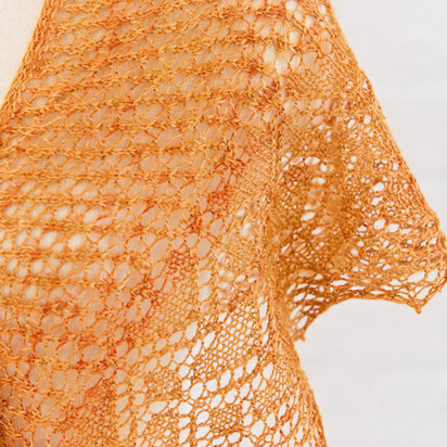 Katherine Crescent-Shaped Lace Shawl in SweetGeorgia Silk Fog - Downloadable PDF