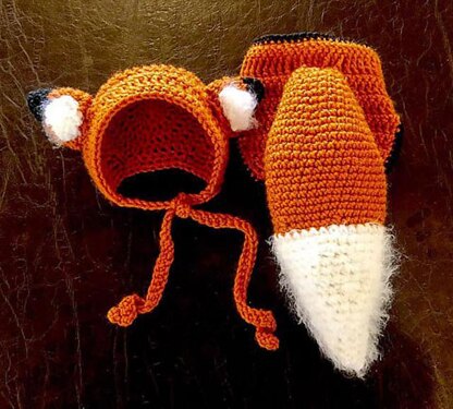 Baby Fox Bonnet Diaper Cover Set - Friar Fox