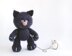 Violet Cat with White Mouse  (knitted round)