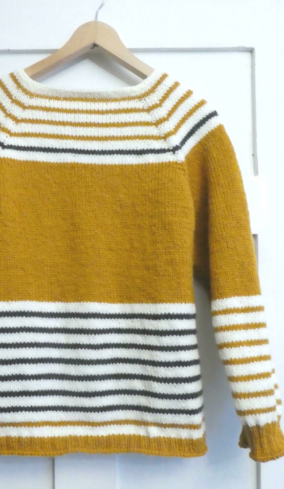 Petit Paris Mustard Yellow Striped Jumper Jumper Knitting pattern