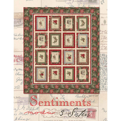 Moda Fabrics Sentiments Quilt - Downloadable PDF