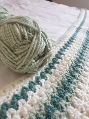 Pistachio & Champagne Baby Blanket