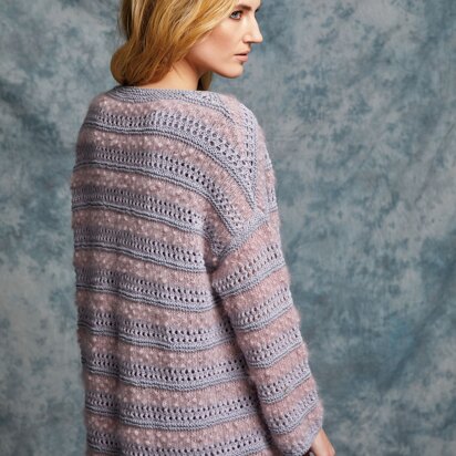 Taro Cardigan in Rowan Creative Linen, Fine Lace & Kidsilk Haze  - ZB298-00003-UK - Downloadable PDF