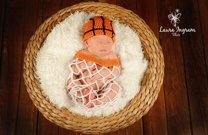 Newborn Basketball Hat and Hoop/Net Cocoon Set