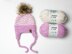 Pinstripe Ear Flaps Toque Hat Baby Children Women