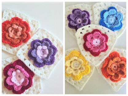 Flower Granny Squares & Triangles