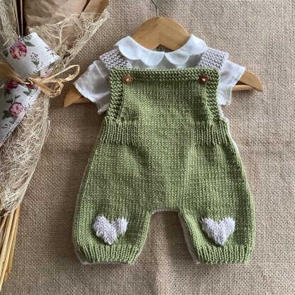 Strawberry Overalls knitting Pattern Set