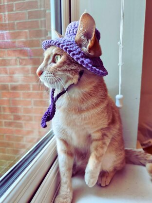 Summer Purple Cat hat