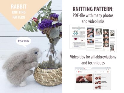 Knitted Mini Rabbit Toy
