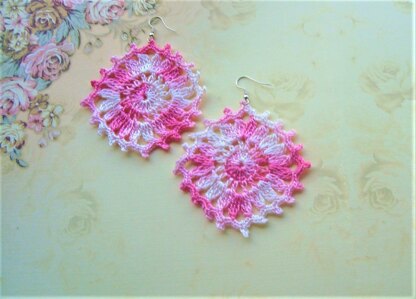 Crochet Square Dangler Earring Pattern