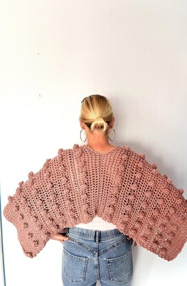 Oversized Popcorn Poncho