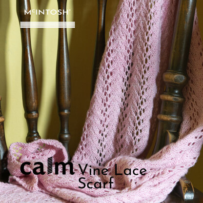 Vine Lace Scarf in McIntosh Calm - VLS01 - Downloadable PDF