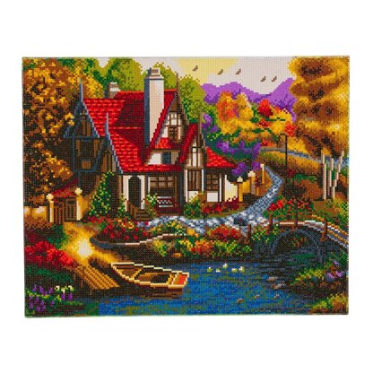 Crystal Art Riverside Cottage, 40x50cm Diamond Painting Kit