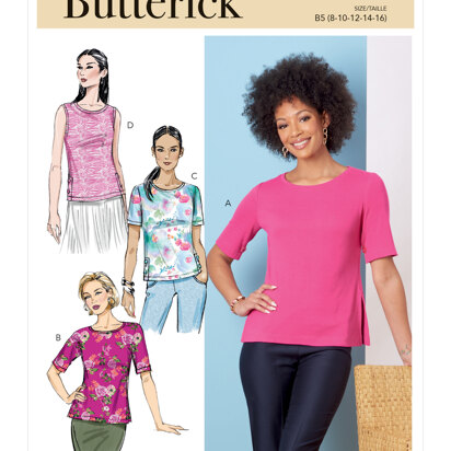 Butterick Misses' Knit Tops B6874 - Sewing Pattern