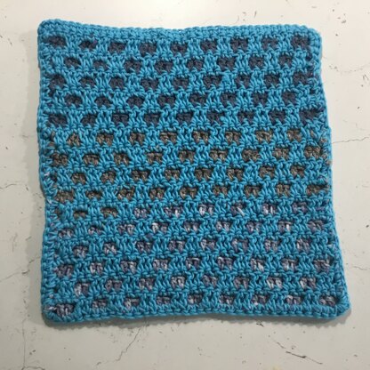 Interlocking Diamond stitch Dishcloth