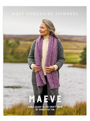 Maeve Cable Scarf in the West Yorkshire Spinners Croft Aran
