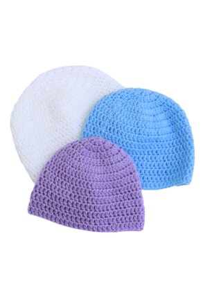 Crochet Pattern for Babies Hats, Beanies, 7 Sizes, Small, Preemie, New Born, 0-3mths, 3-6mths, 6-12mths, Toddler, CP548