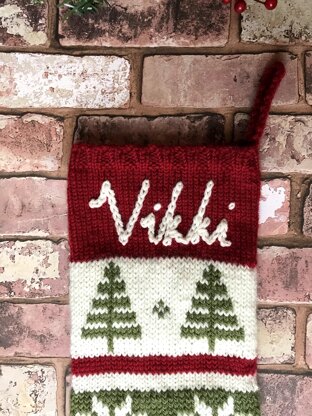 Fireside Stocking Knitting pattern by Vikki Bird | LoveCrafts