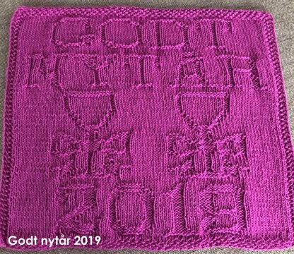 Nytår/New year Dishcloth/Serviet/Karklud