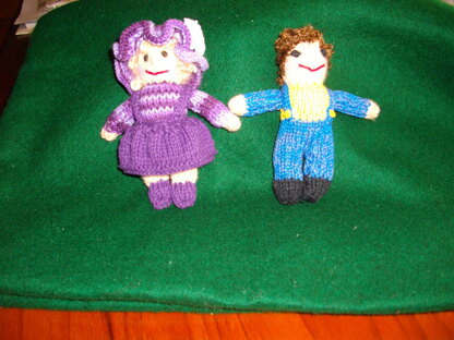 small knitted dolls
