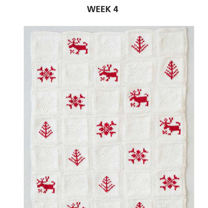 "Knit-Along Advent Baby Blanket Week 4" -Along Advent Baby Blanket Week 4 - Blanket Knitting Pattern For Babies in Debbie Bliss Mia