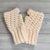 White Winter Wrist Warmers