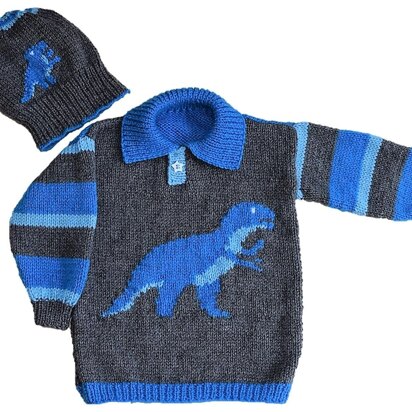 T Rex Sweater and Hat