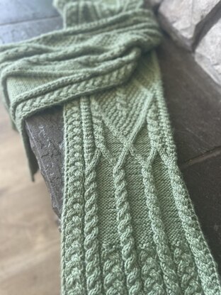 A Journey of Cables Scarf