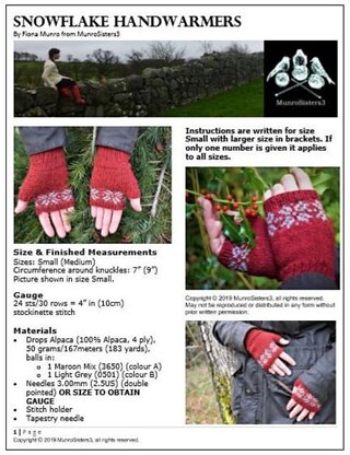 Snowflake Handwarmers