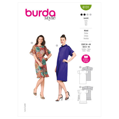 Burda Style Misses' Dress B6131 - Paper Pattern, Size 8-18