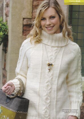 Cable Roll Neck Jumper