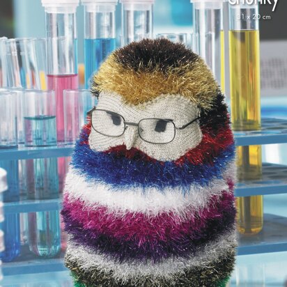 The Professor Owl & Mr Prickles The Giant Hedgehog in King Cole Tinsel Chunky & DK - 9018 - Downloadable PDF