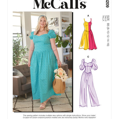 McCall's Sewing Pattern M8255 - Misses' and Women's Tops, Size: B5  (8-10-12-14-16) 