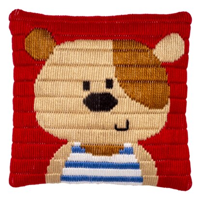 Vervaco Little Bear Long Stitch Cushion Kit - 25 x 25 cm