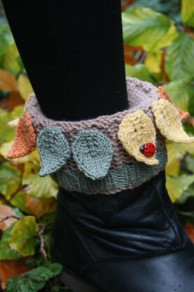 Leafy Boot Cuffs, Boot Toppers