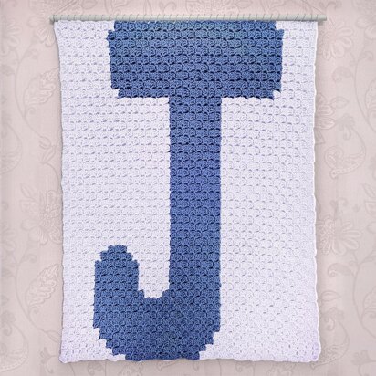 C2C - Letter J - Corner to Corner Blanket