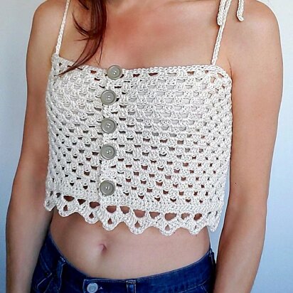 Striped Tank Top - Free Crochet Pattern for Women in Paintbox