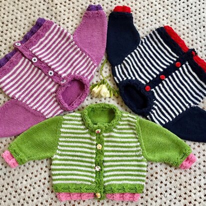 Kensington 3-6 Months Baby Cardigan in Katia Mississippi 3