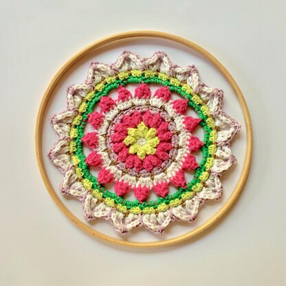 Mindful Mandala in a hoop