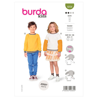 Burda Style Children's Sweatshirt B9254 - Sewing Pattern