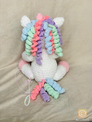 Unicorn plush amigurumi Crochet pattern by Creations by Jamie M