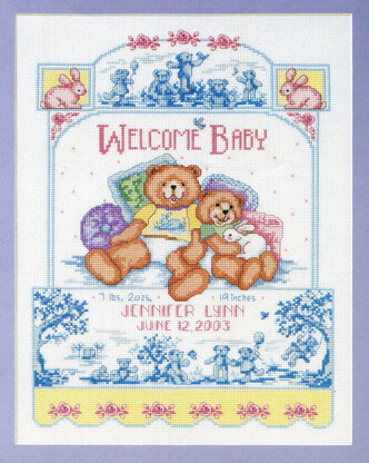 Bears On Toile Birth Record - PDF