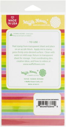 Waffle Flower Crafts Clear Stamps 4"X6" - Graduation Sentiments