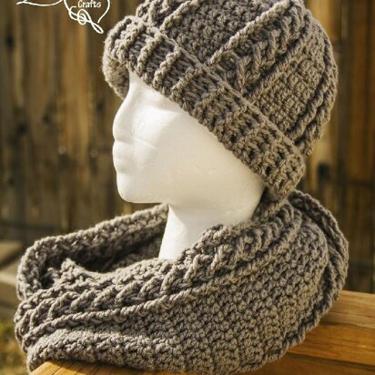 Cables & Braids Cowl & Beanie Set