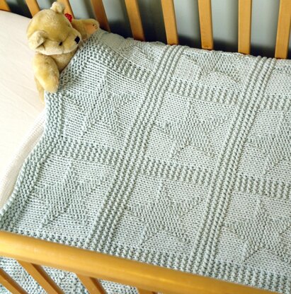 Easy chunky baby blanket with star pattern