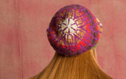 Slouchy Fair Isle Hat in Classic Elite Yarns Liberty Wool Solids - Downloadable PDF