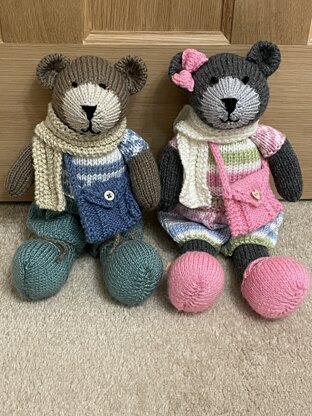 Boy and girl bear