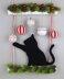 Little chubby Christmas cat - hanging decoration instead of a door wreath