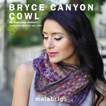 Bryce Canyon Cowl in Malabrigo Mechita - Downloadable PDF