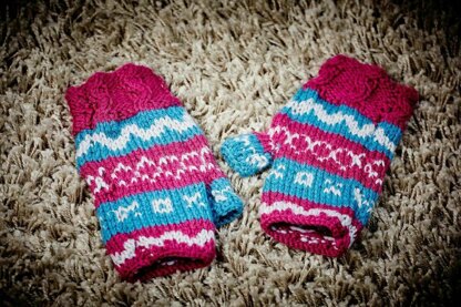 Fair Isle Wrist Cuffs